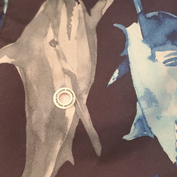 Original Penguin Shark 6" Swim Trunks Shorts 32 (#11) - Picture 4 of 4